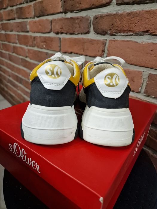 Sneakersy s.Oliver Saffron Comb 37 retro musztardowe