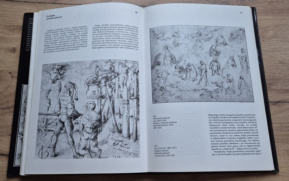 Książka twarda oprawa Techniki Rysunku 1982  Karel Teissig PRL rysunek