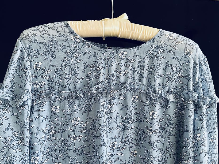Pepe Jeans sukienka w kwiaty niebieska L
