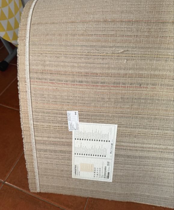 Tapete bege retangular