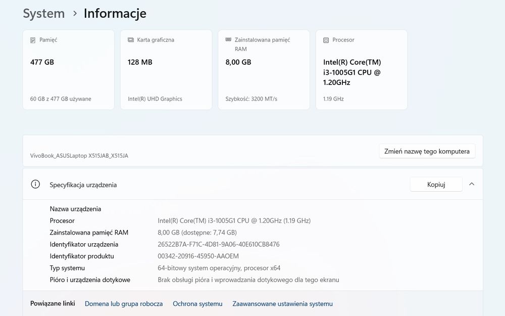 Laptop asus vivobook