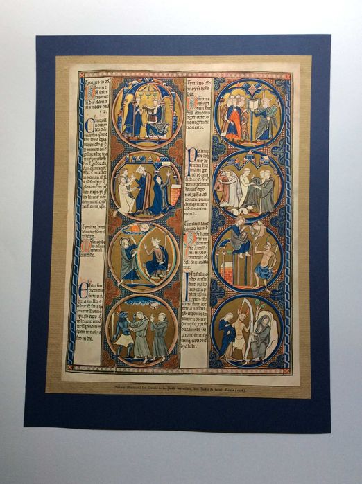 Cenas que ilustram os versículos da Bíblia de São Luís ( 1226 )