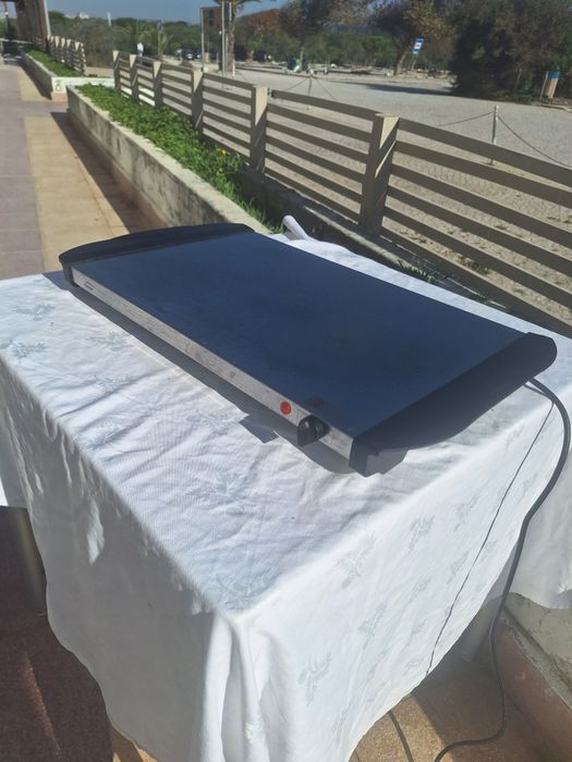 Placa de aquecimento eléctrica inox 400 W -como nova-53 x 35,5cm