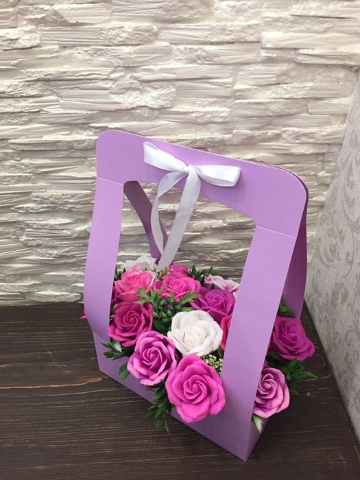 Букеты из натурального мила ручной работы