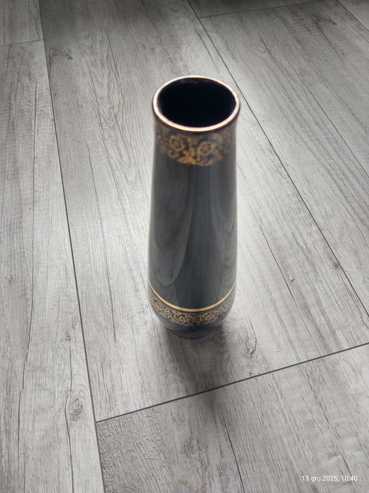 Wazon prl czarno-złoty