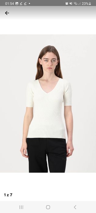 BOSS sweter damski r S beżowy