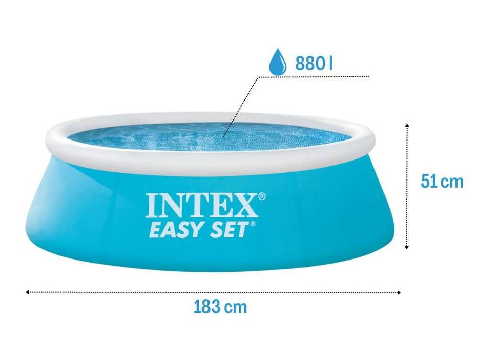 Наливной бассейн Intex 28101 Інтекс Интекс 183х51см, объём: 886л