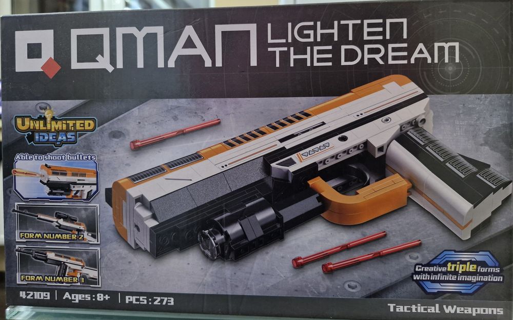 Конструктор пістолет Qman 4802 42109 Iграшкова зброя 3 в 1 монстр трак