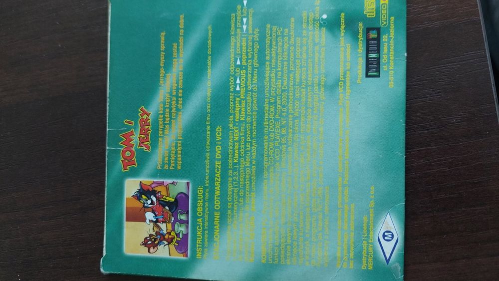 Bajka Tom i Jerry - płyta CD