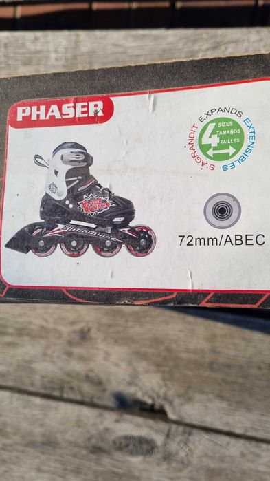 Роликові ковзани Bladerunner PHASER Чорний/Червоний (