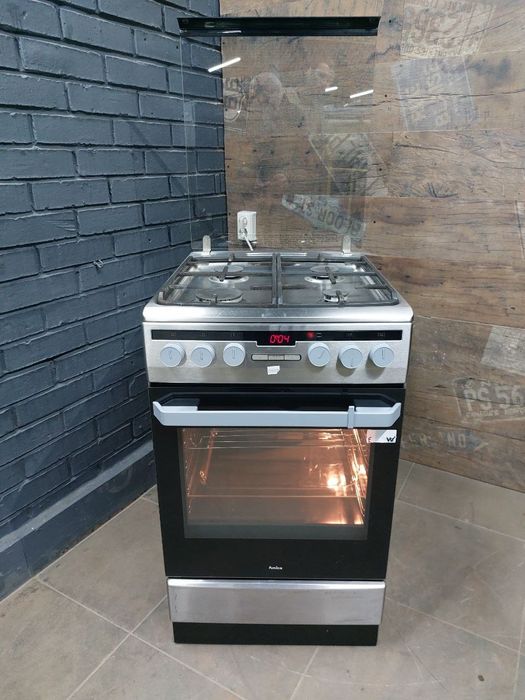 Срібна газова плита Amika vb5641c.Доставка в квартиру-будинок.