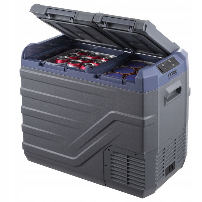 Lodówka samochodowa VEVOR 40L dwustrefowa przenośna zamrażarka 12V 24V