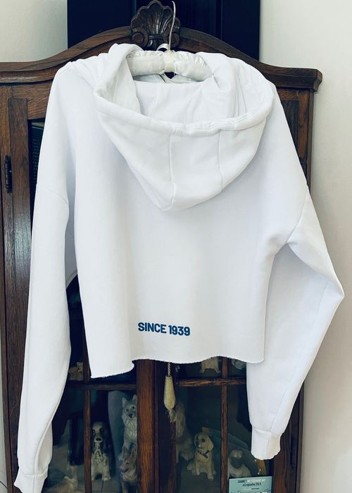 GREGGS  krótka biała bluza z kapturem 40/42