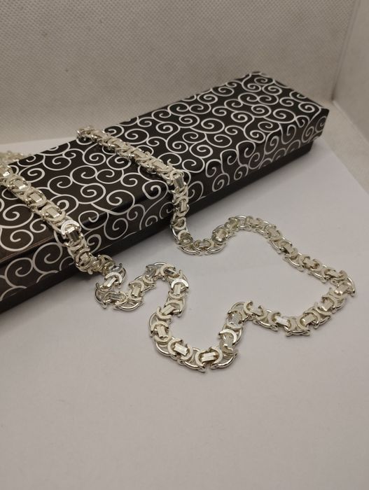 Srebrny łańcuszek, splot euro próba 925, długość 60 cm.