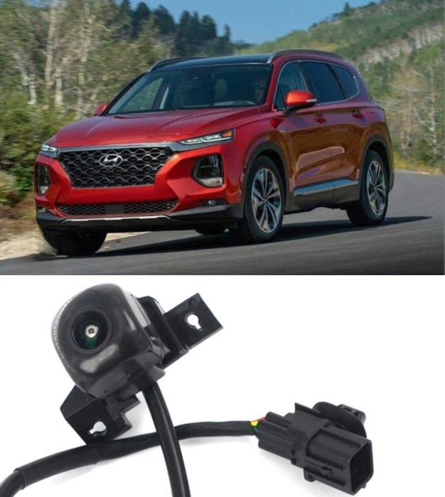 Камера заднього виду огляду Hyundai Santa Fe 2019-2020-2021