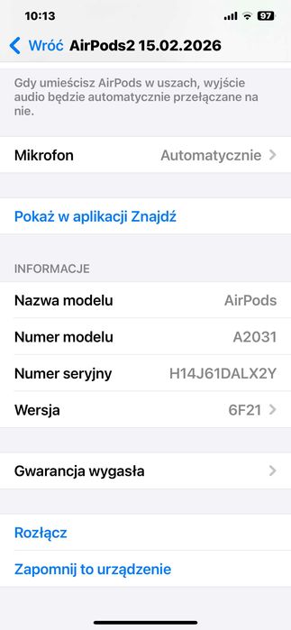AirPods2 A2031 v6F21