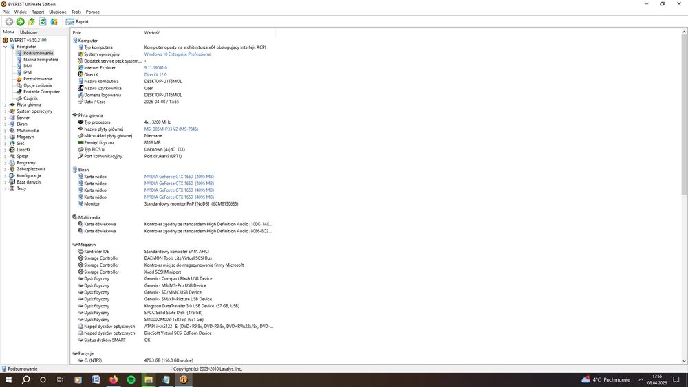 Komputer WIN10 8GB Ram