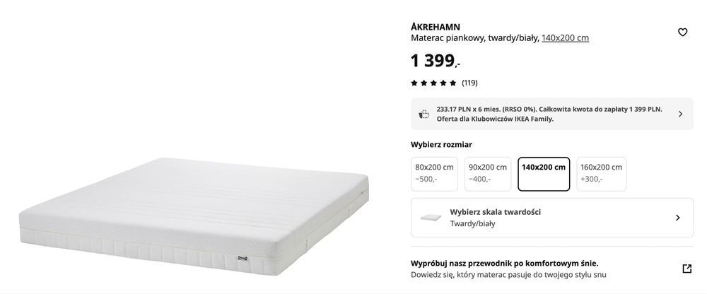Materac piankowy IKEA