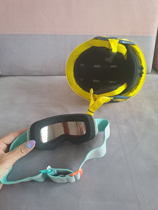 Kask +gogle narciarskie 48-52cm