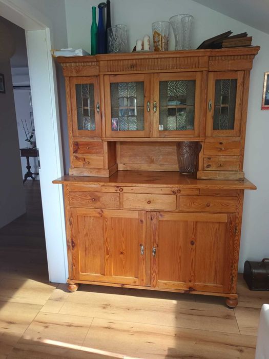 Kredens Drewniany142x182x53 w Bardzo dobrym stanie Antyk