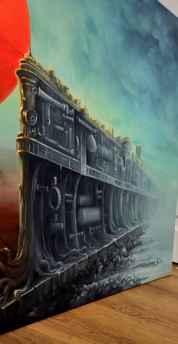 Duży obraz olejny ręcznie malowany 160x110 cm