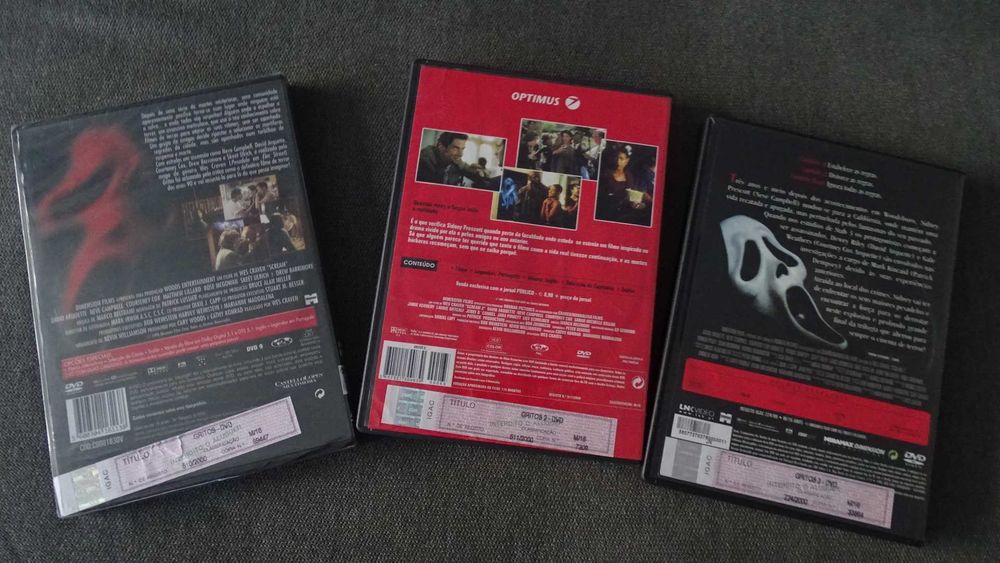 DVD Pack Gritos 1 + 2 + 3 - Scream