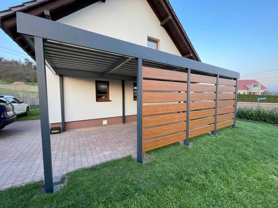 Carport 3,5x6m, nowoczesna wiata garażowa, wiata samochodowa