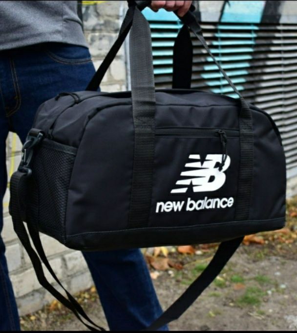 Спортивная дорожная черная сумка New Balance, сумка мужская в спортзал