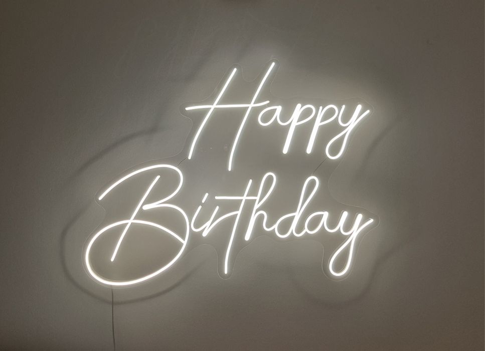 Napis ledowy neon Happy Birthday led flex ledon urodziny
