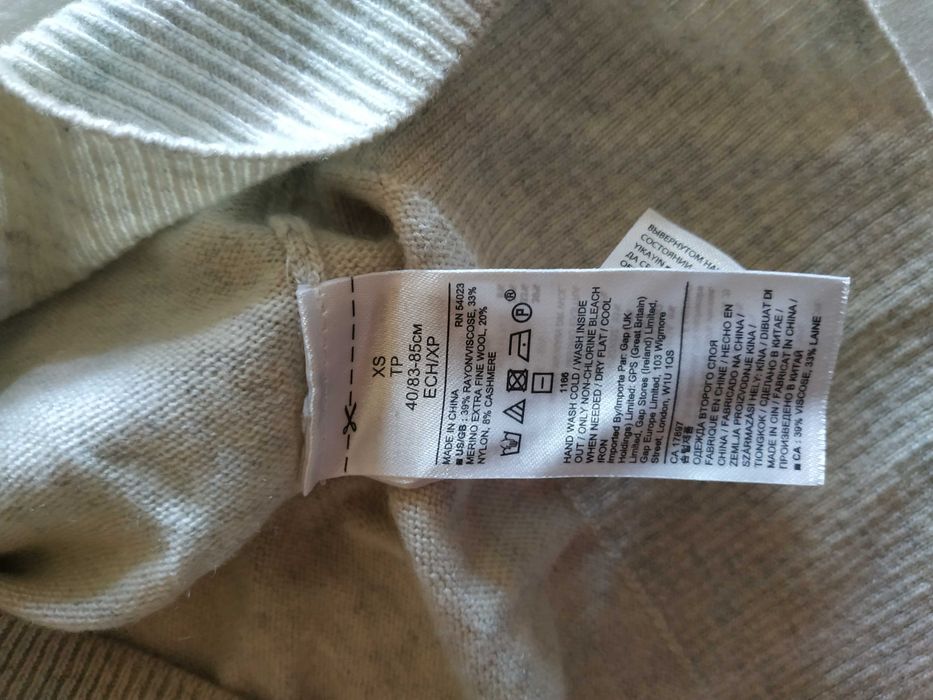 Теплое шерсть с кашемиром брендовое платье-свитер Banana Republic