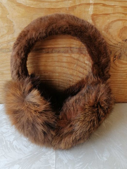 Наушники из меха кролика, меховые наушники, навушники з хутра