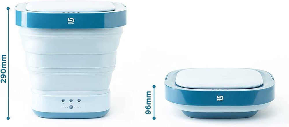 Mini máquina de lavar portátil dobrável para campismo, novo