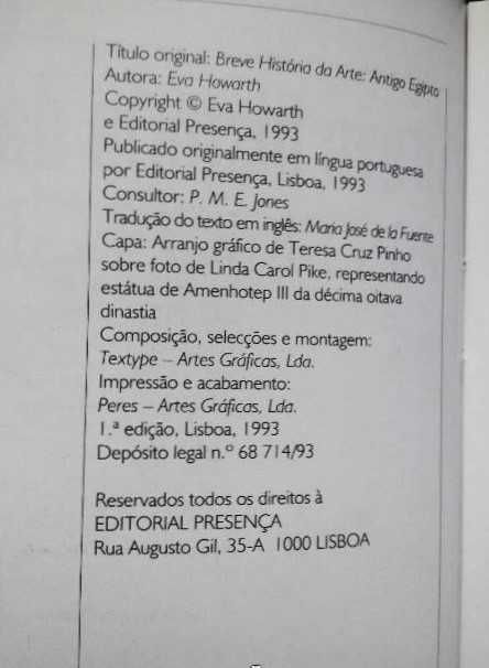 Eva Howarth - Breve história da arte - Antigo Egipto