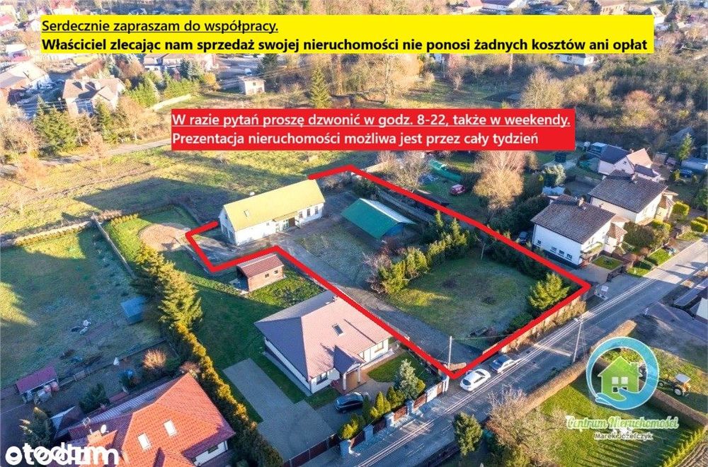 Atrakcyjna lokalizacja - ulica KLONOWA budynek z wiatą i dużą działką
