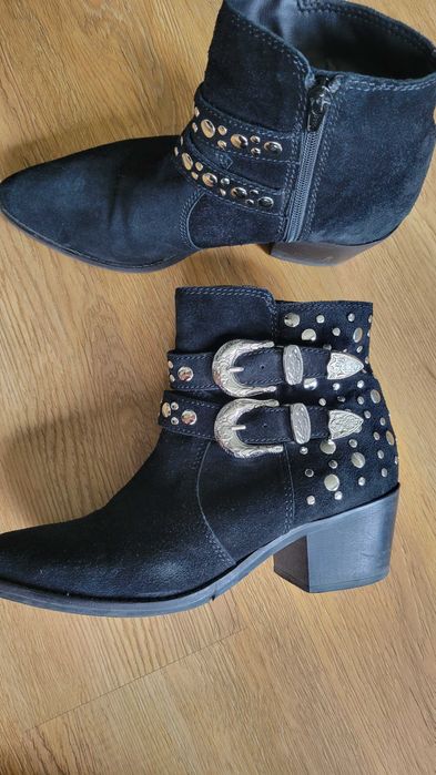 Замшеві казаки чоботи ботинки Asos 37 38 розмір