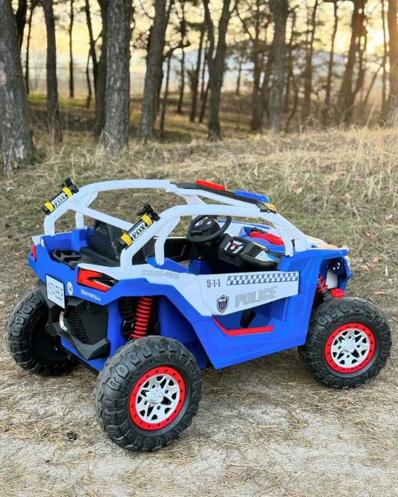 Dwuosobowe auto dla dzieci BUGGY POLICJA 800W 24V 4x4 samochodzik