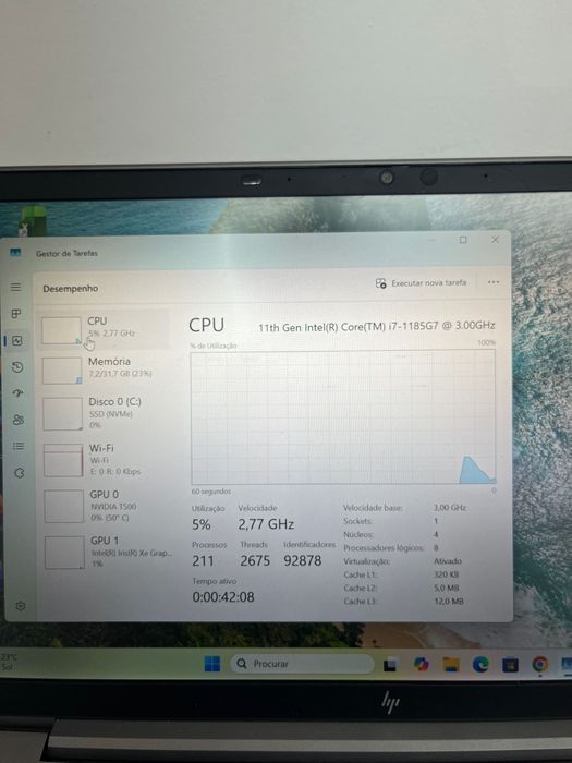 Pc Portatil HP Zbock 14 G8 I7/32GbDDR4/QuadroT500
