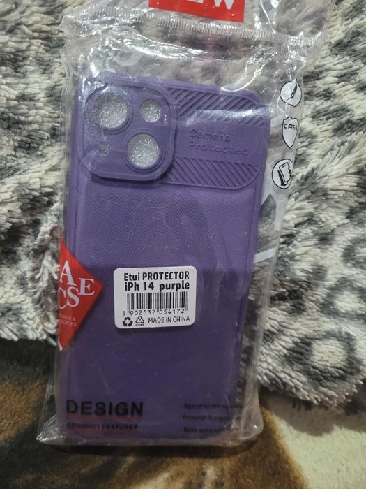 Etui do Iphone 14 fioletowe CAMERA-PROTECT