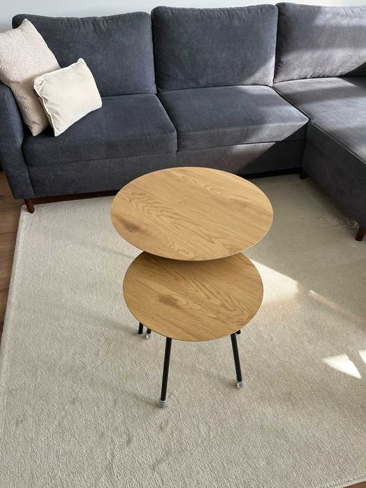 Conjunto de mesas de apoio de madeira Jysk