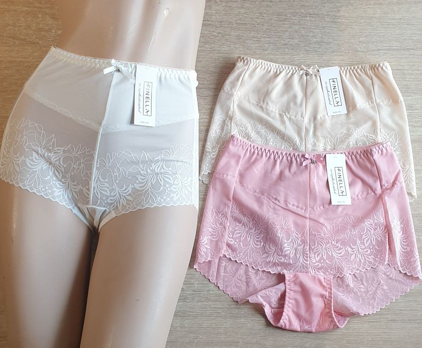 3×Damskie majtki figi z wysokim stanem 2XL