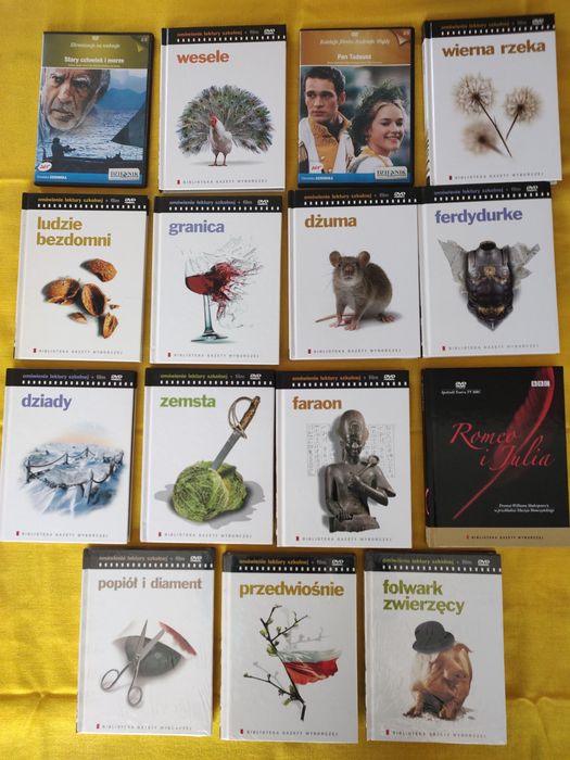 27 x Lektury w tym  16 dvd Wyborcza i 11 książek stan dvd idealny