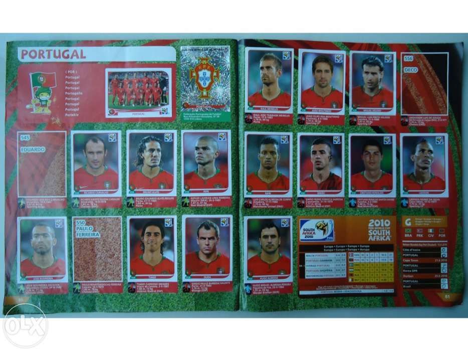 Caderneta South Africa 2010