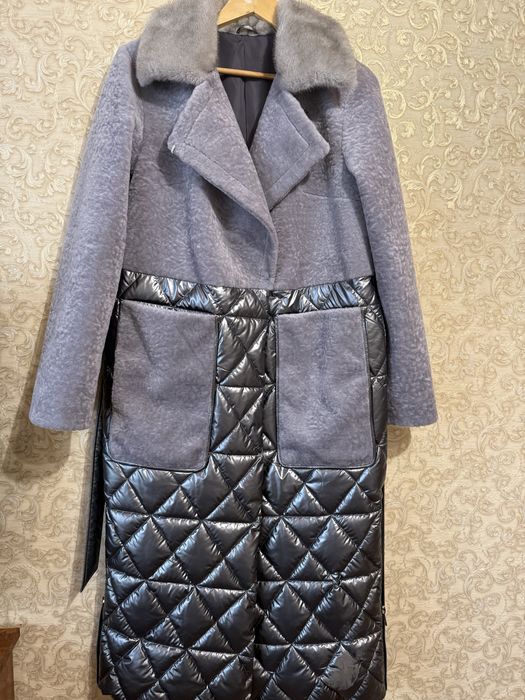 Пальто з норкою та мутоном