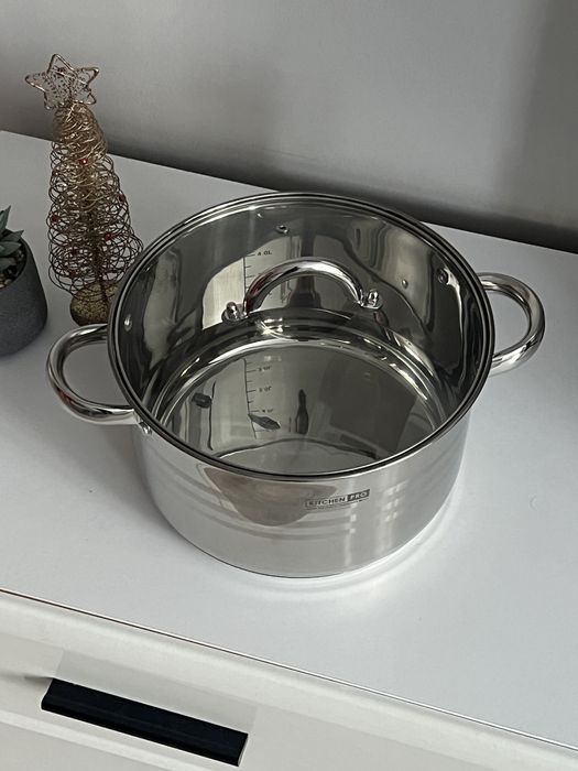 (6,5л) Велика каструля з нержавійки