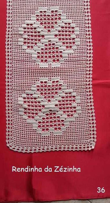 Centro de mesa em crochet artesanal