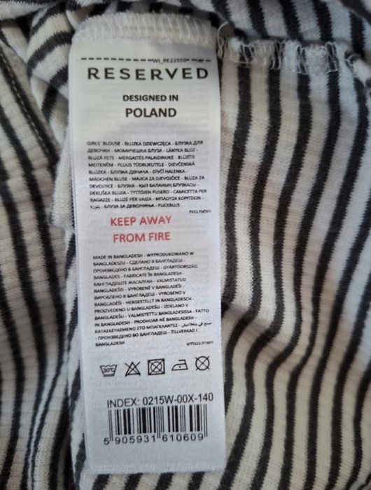 Reserved, prążkowana bluzka, półgolf, r. 140