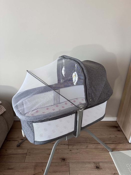 Łóżeczko z funkcją kołyski 3w1 Lionelo Malin Grey Concrete