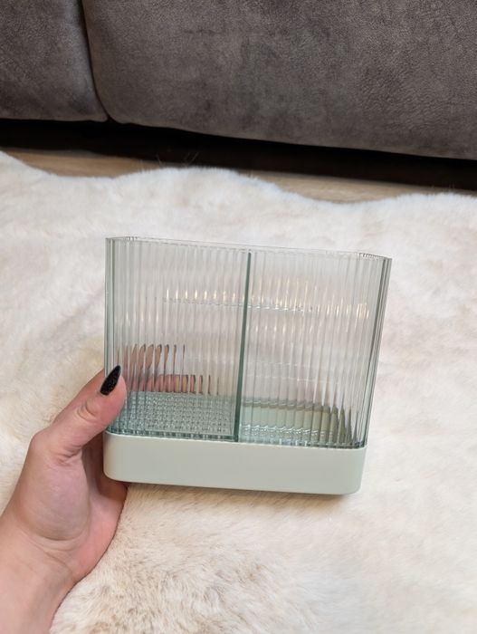 Zielony przezroczysty pojemnik do kuchni uchwyt na przybory kuchenne