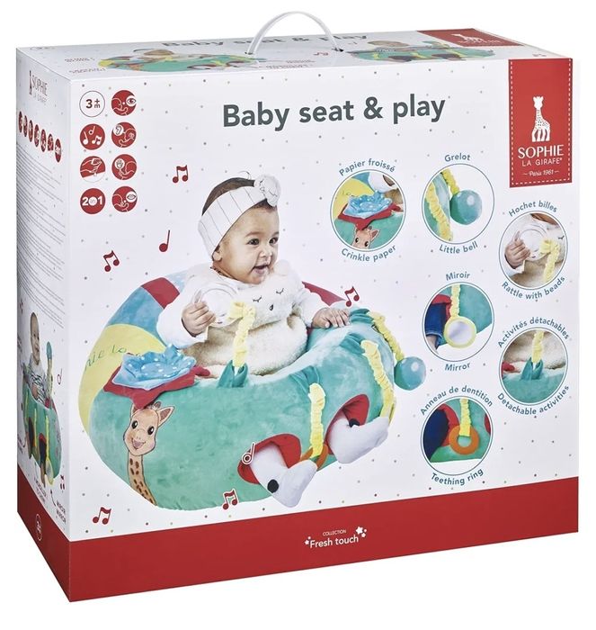 Assento de Atividades Sophie la Girafe p/ Bebé +3M – Como Novo!