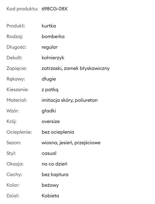 Kurtka bomberka Sinsay rozm. M NOWA!